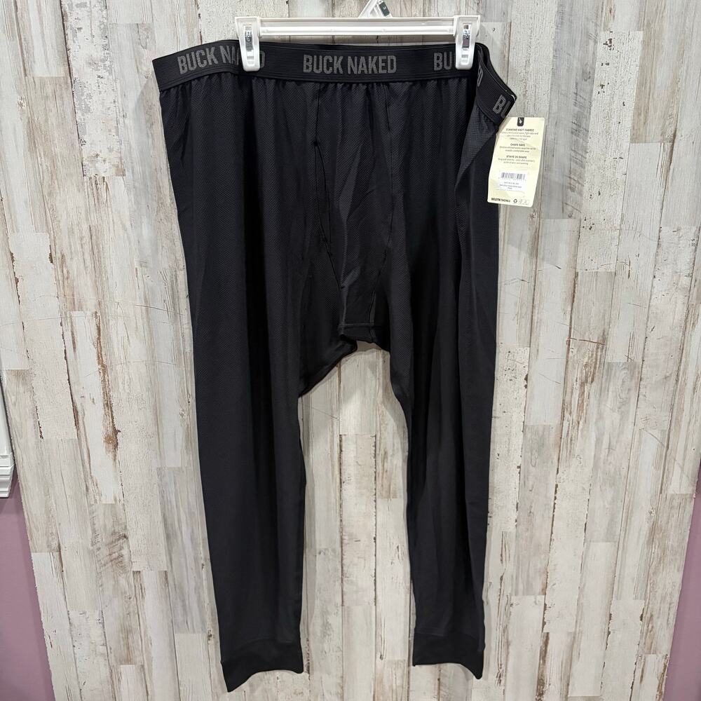 New Duluth Trading Men's Black Buck Naked Base Layer Pants 3XL X 30